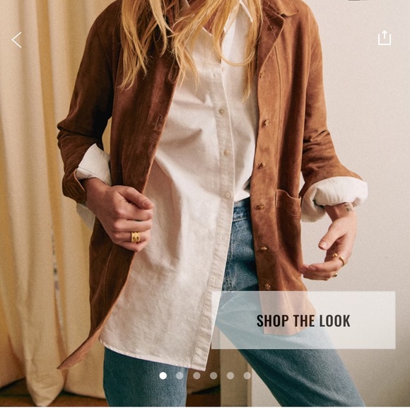 Sezane Camel Suede Jacket - Picture 4 of 5